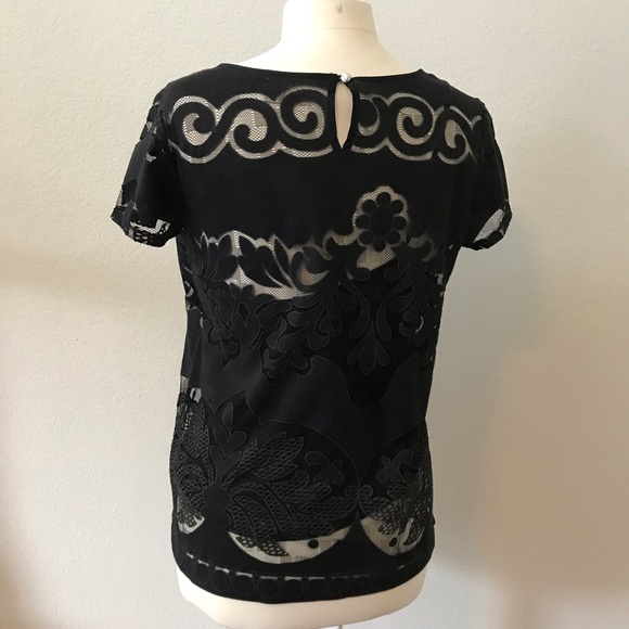 Banana Republic Lace Short-Sleeve Top - Picture 2 of 4